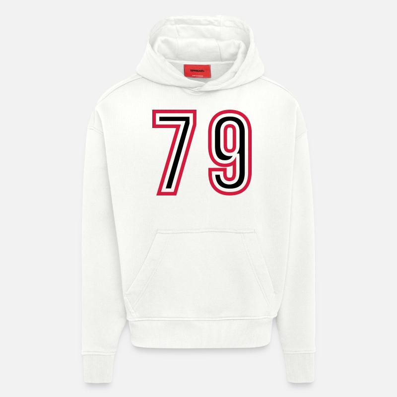 79 Number Years Jersey - Hoodie- made by SPREAD  - OFF WHITE