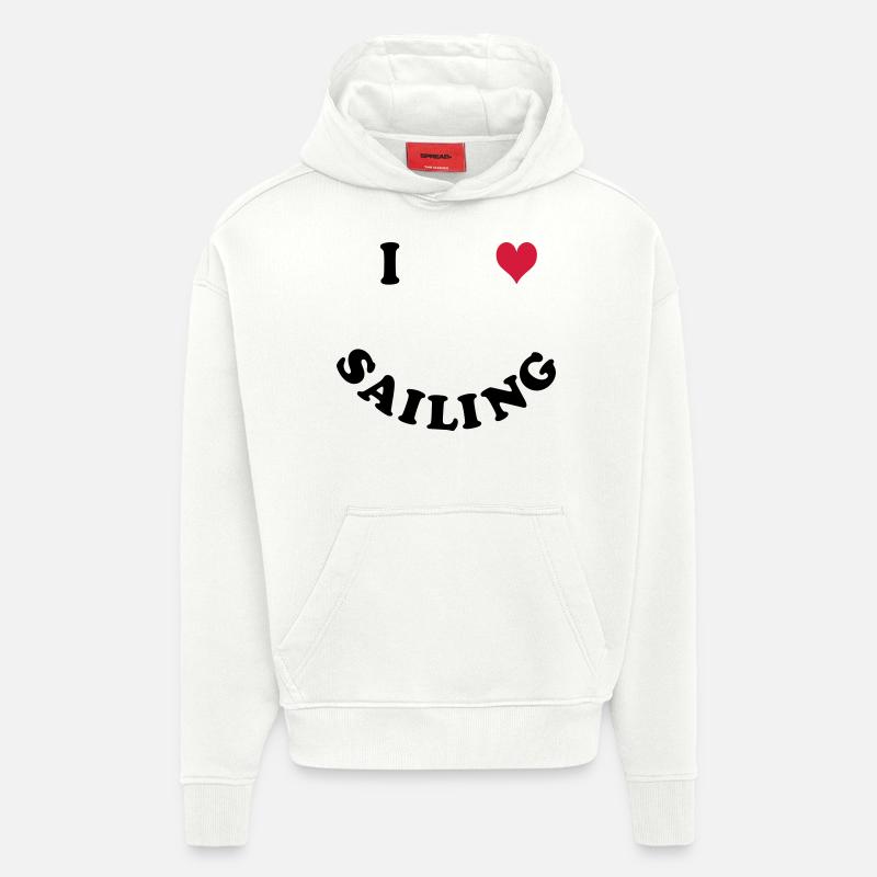 Voile - Sweat à capuche bio épais oversize fabriqué en UE - OFF WHITE