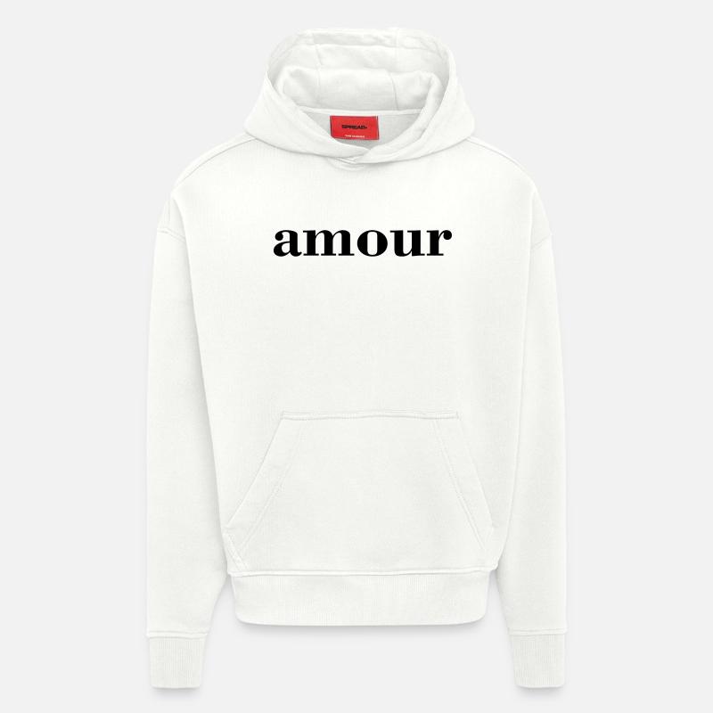 amour - Hoodie- made by SPREAD  - OFF WHITE