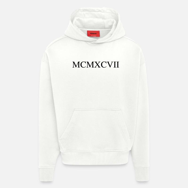 1997 - Sweat à capuche bio épais oversize fabriqué en UE - OFF WHITE
