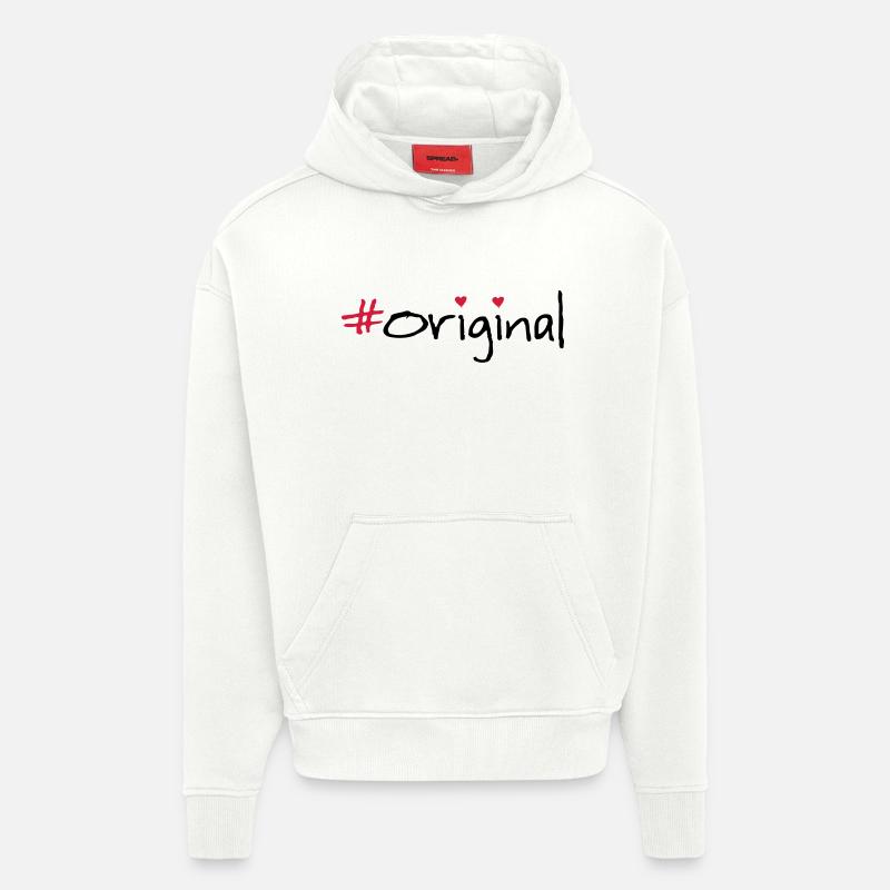 Langue source - Sweat à capuche bio épais oversize fabriqué en UE - OFF WHITE