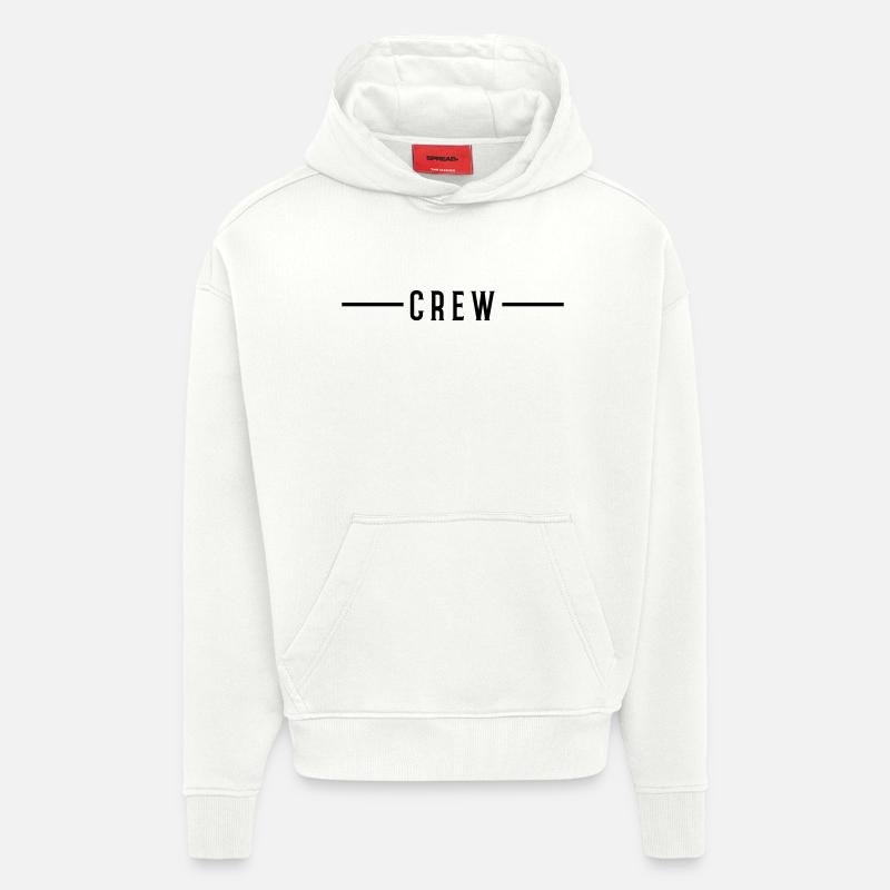 crew strich - Hoodie- made by SPREAD  - OFF WHITE
