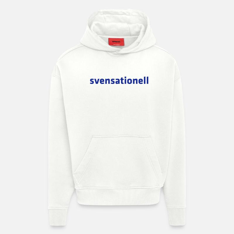 svensationell - Sweat à capuche bio épais oversize fabriqué en UE - OFF WHITE