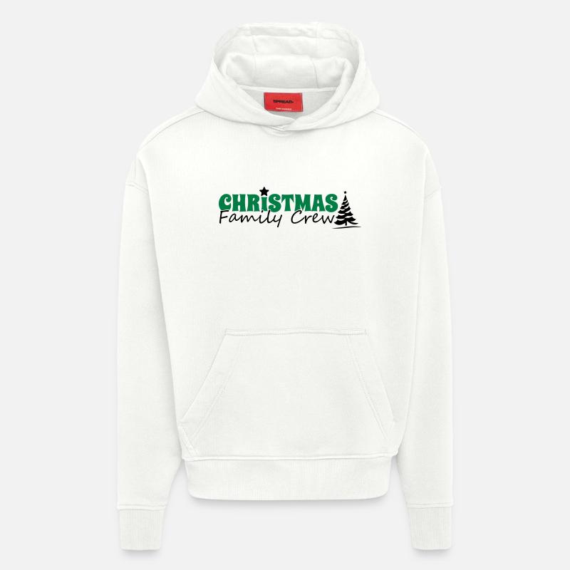 Équipage familial de Noël - Sweat à capuche bio épais oversize fabriqué en UE - OFF WHITE