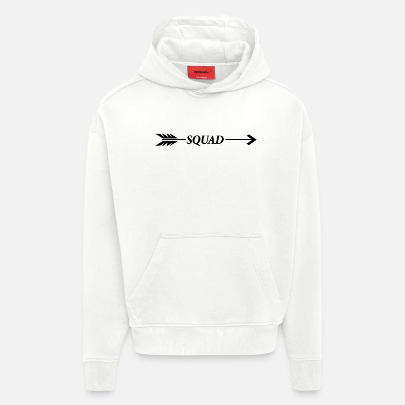 Flèche de l’escouade - Sweat à capuche bio épais oversize fabriqué en UE - OFF WHITE