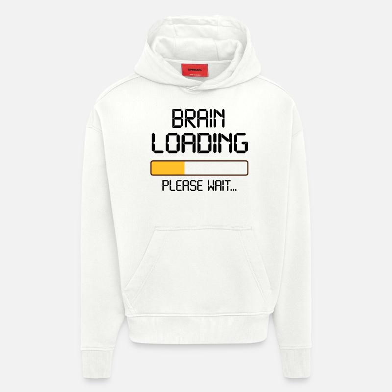 brain loading - Sweat à capuche bio épais oversize fabriqué en UE - OFF WHITE