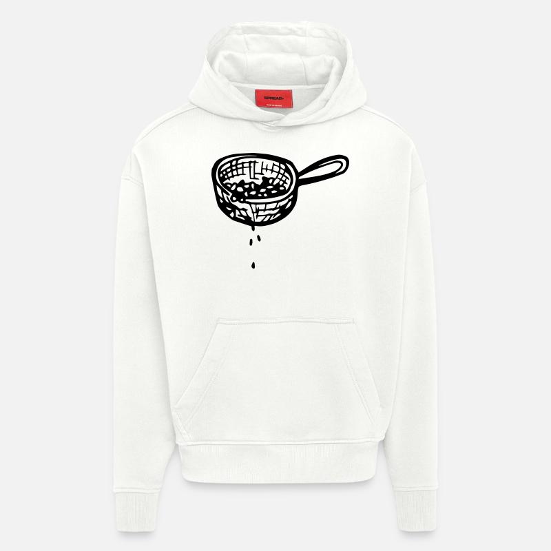 Sieb, abgießen, absieben, abseihen - Hoodie- made by SPREAD  - OFF WHITE