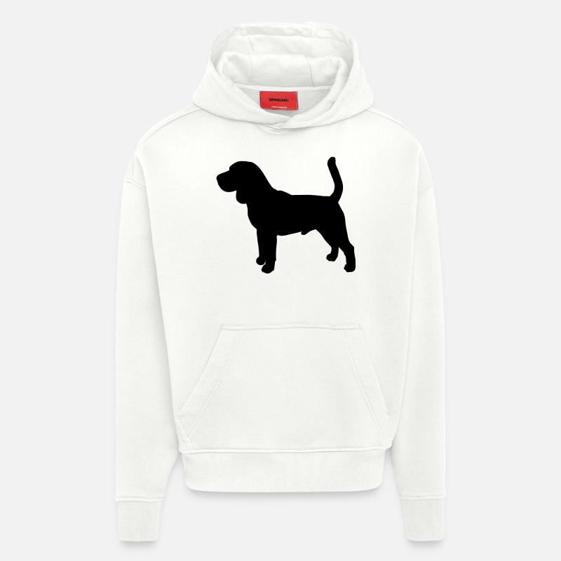 Beagle standing - Hoodie- made by SPREAD  - OFF WHITE