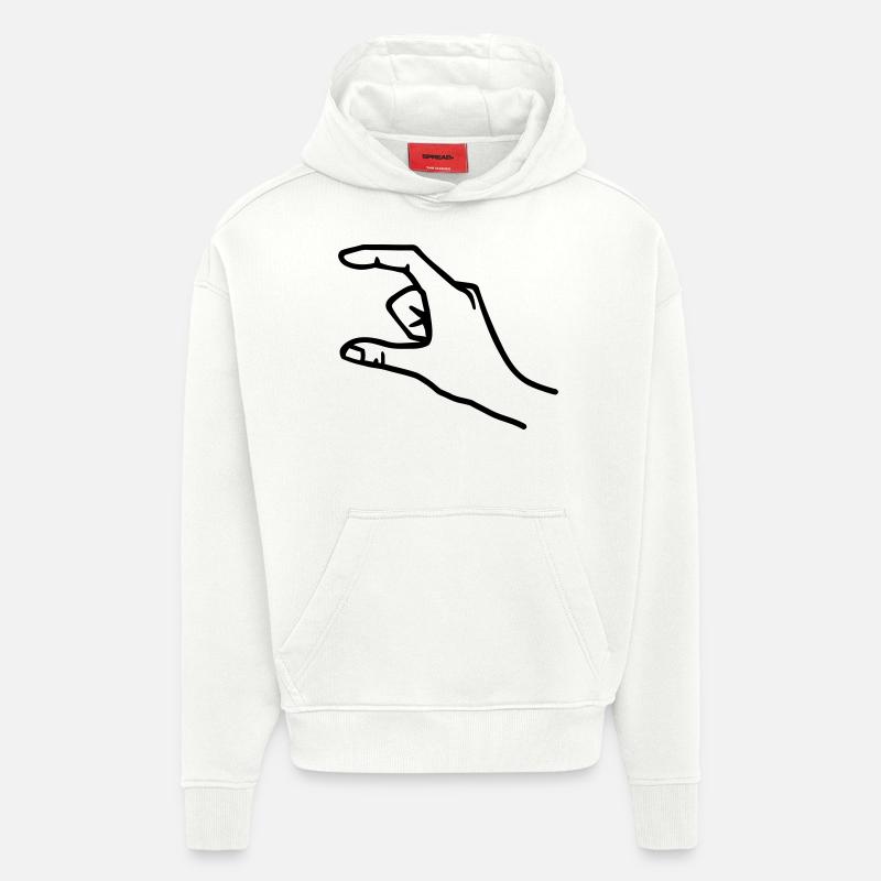 Main - Sweat à capuche bio épais oversize fabriqué en UE - OFF WHITE