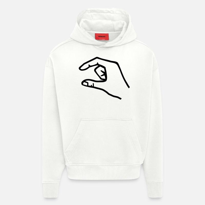Main - Sweat à capuche bio épais oversize fabriqué en UE - OFF WHITE