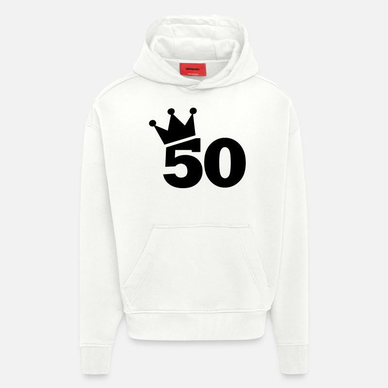 50 - Sweat à capuche bio épais oversize fabriqué en UE - OFF WHITE