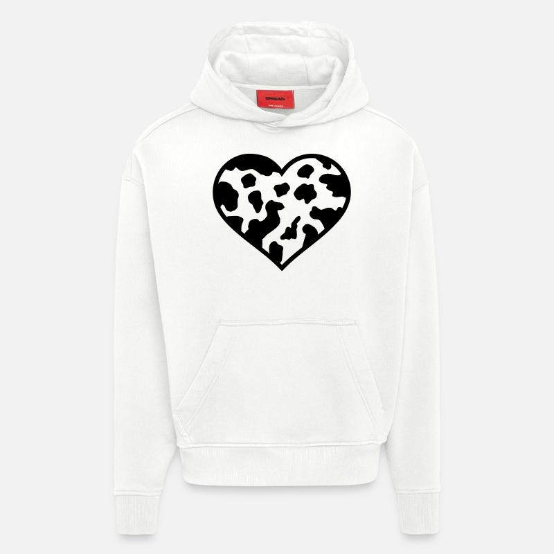 Kuh - Hoodie- made by SPREAD  - OFF WHITE