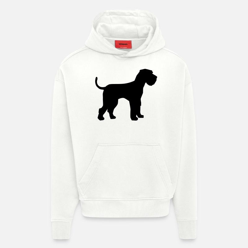 Schnauzer géant - Sweat à capuche bio épais oversize fabriqué en UE - OFF WHITE