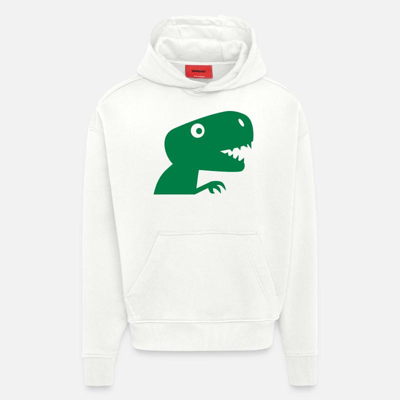 T-Rex - Sweat à capuche bio épais oversize fabriqué en UE - OFF WHITE