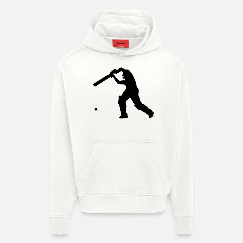 Cricket Player 2 (Vector) - Sweat à capuche bio épais oversize fabriqué en UE - OFF WHITE