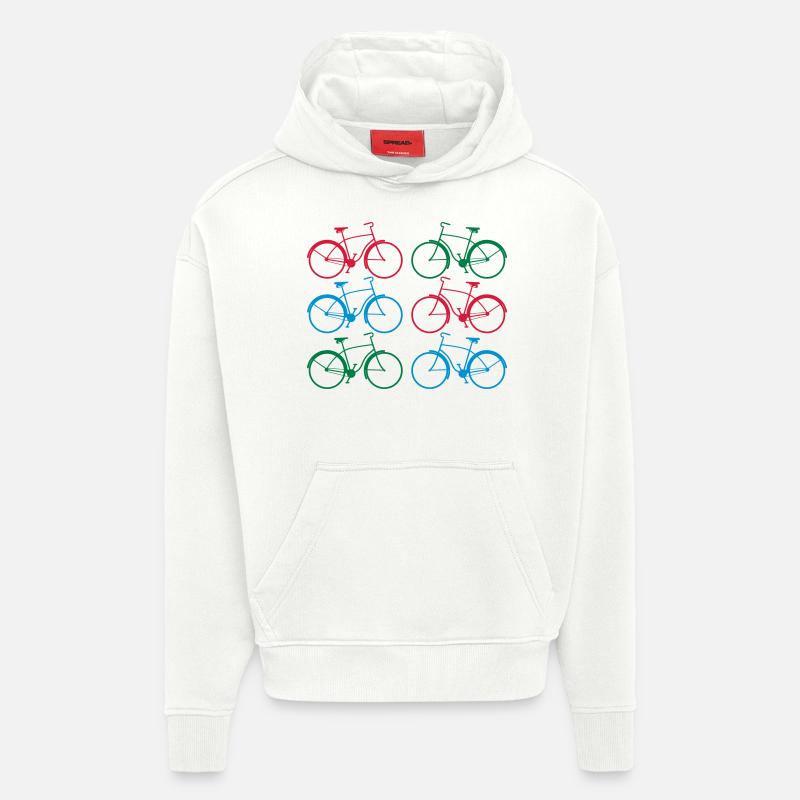 bikes - Hoodie- made by SPREAD  - OFF WHITE