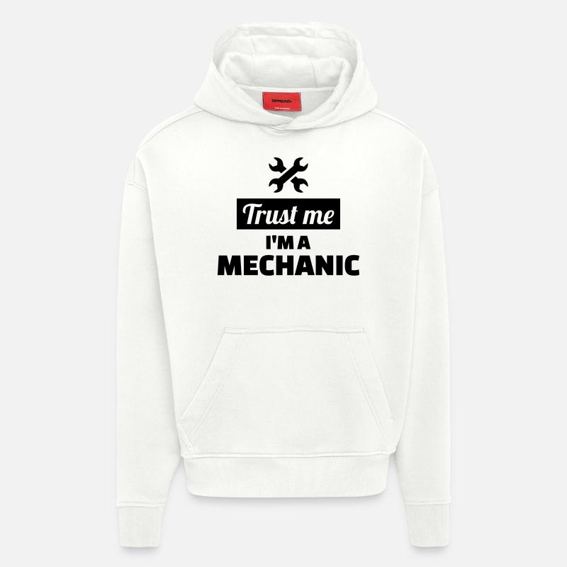 Mechanic - Hoodie- made by SPREAD  - OFF WHITE