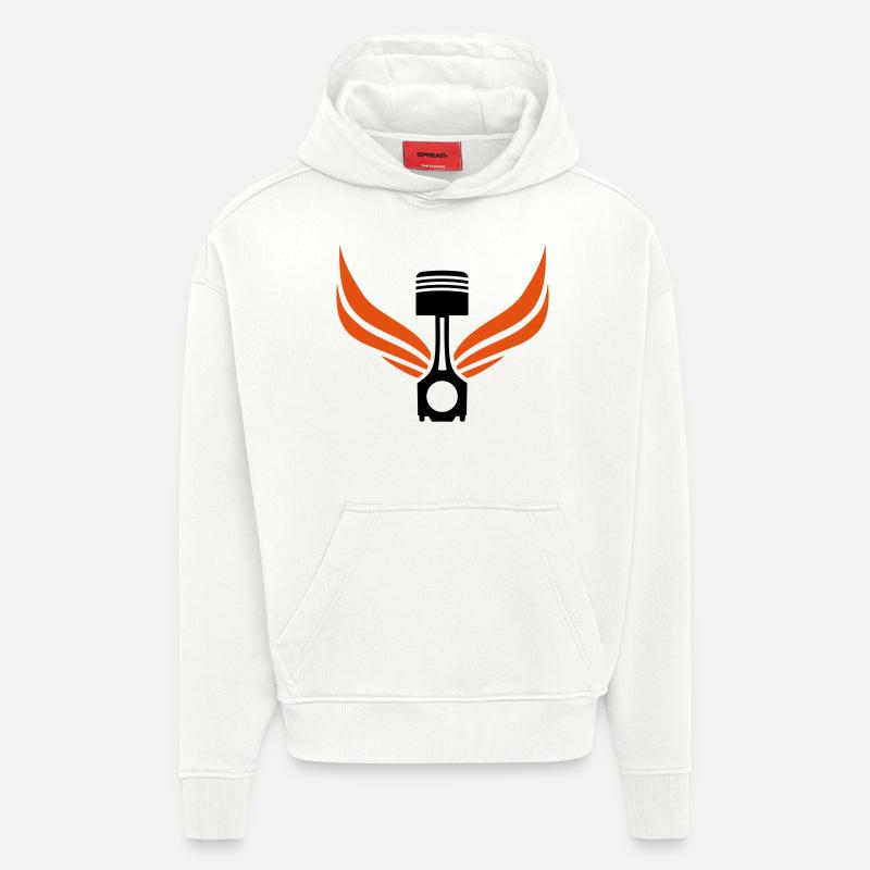 Kolben 2fbg - Hoodie- made by SPREAD  - OFF WHITE