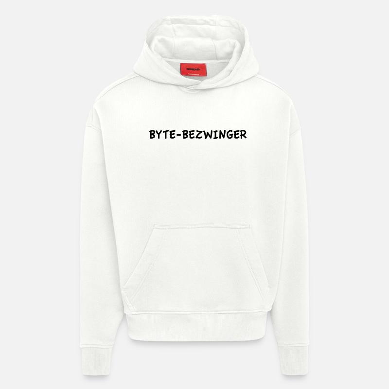 Conquérant d’octets - Sweat à capuche bio épais oversize fabriqué en UE - OFF WHITE