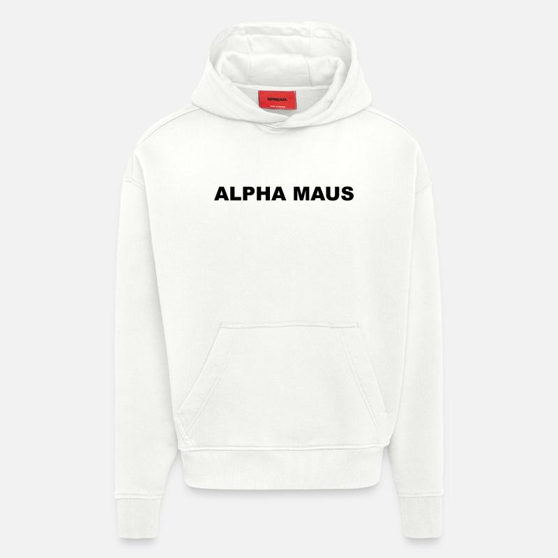 Alpha Maus - Hoodie- made by SPREAD  - OFF WHITE