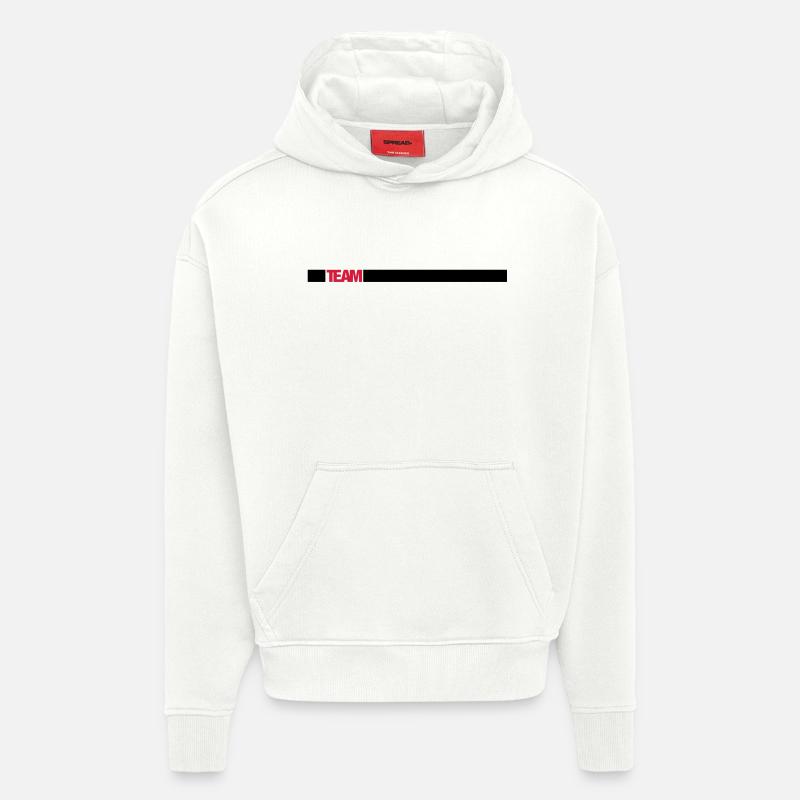 Équipe - Sweat à capuche bio épais oversize fabriqué en UE - OFF WHITE