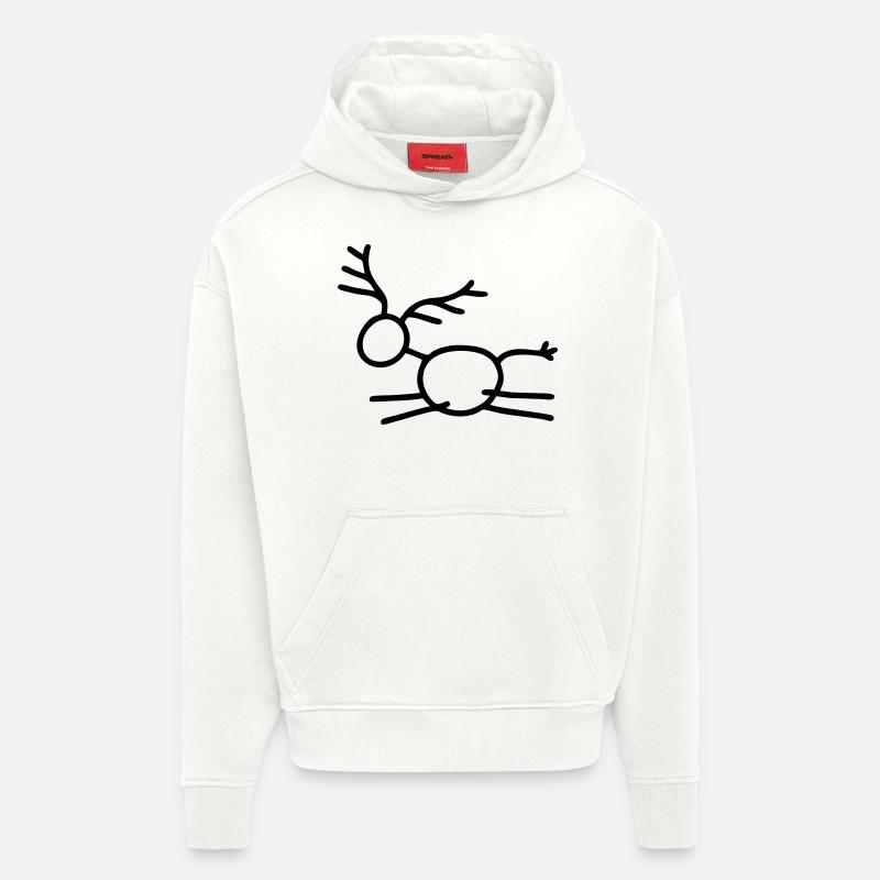 Springender Hirsch - Hoodie- made by SPREAD  - OFF WHITE