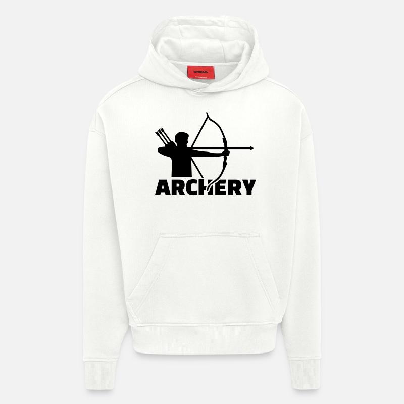 Archery - Sweat à capuche bio épais oversize fabriqué en UE - OFF WHITE