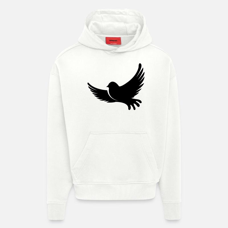 vogel - Sweat à capuche bio épais oversize fabriqué en UE - OFF WHITE