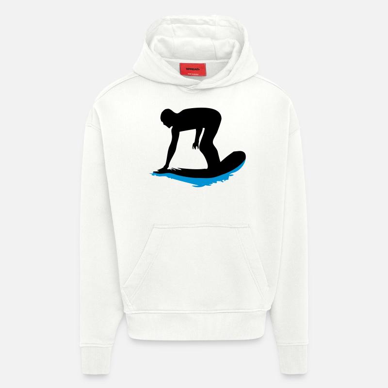surfer_2 - Sweat à capuche bio épais oversize fabriqué en UE - OFF WHITE