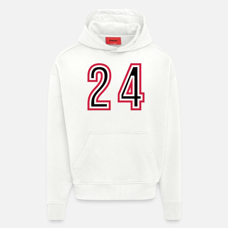 Maillot 24 Années - Sweat à capuche bio épais oversize fabriqué en UE - OFF WHITE