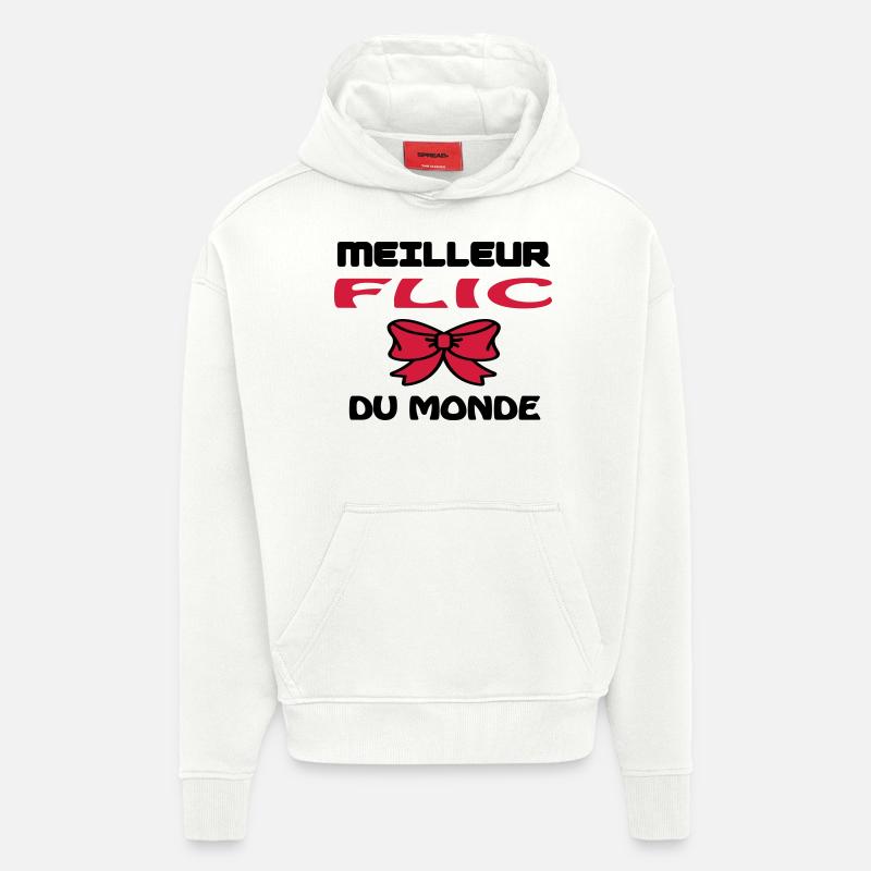 BESTER COP DER WELT - Hoodie- made by SPREAD  - OFF WHITE