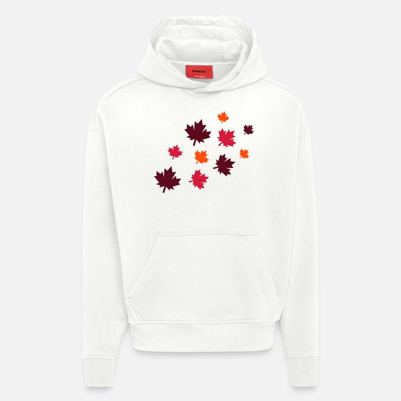 ahornblätter - Hoodie- made by SPREAD - OFF WHITE