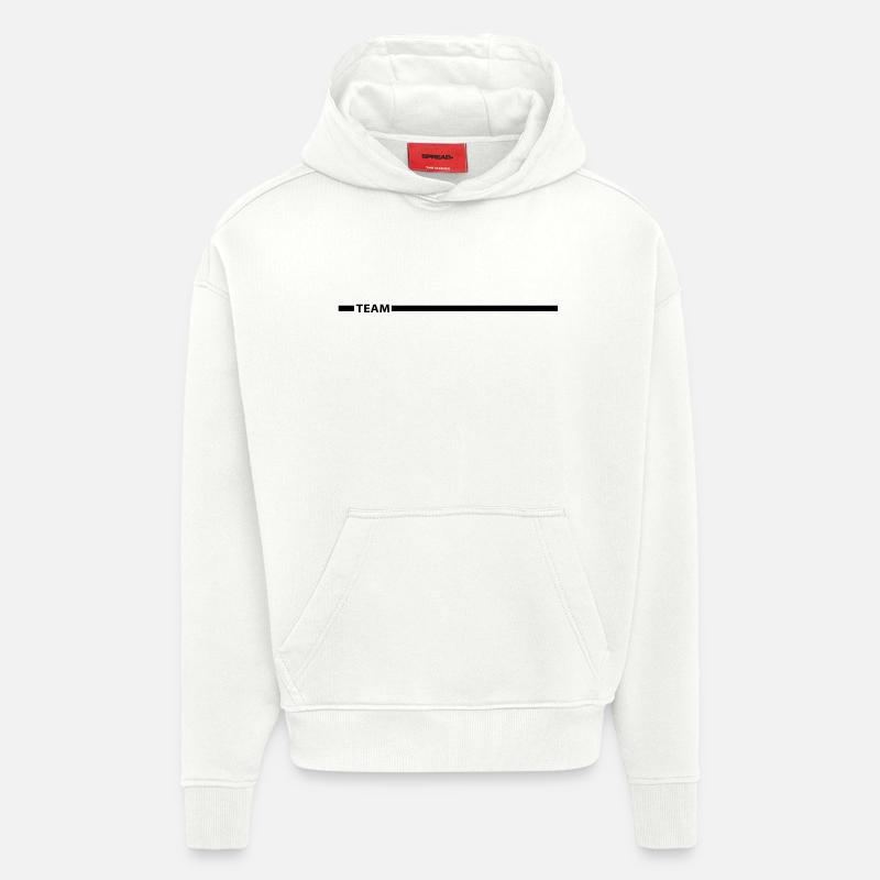 team_f1 - Sweat à capuche bio épais oversize fabriqué en UE - OFF WHITE