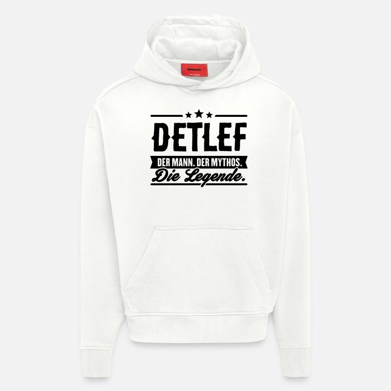 Mann Mythos Legende Detlef - Hoodie- made by SPREAD  - OFF WHITE