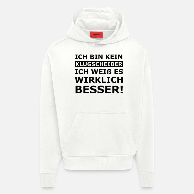 Klugscheißer - Hoodie- made by SPREAD  - OFF WHITE