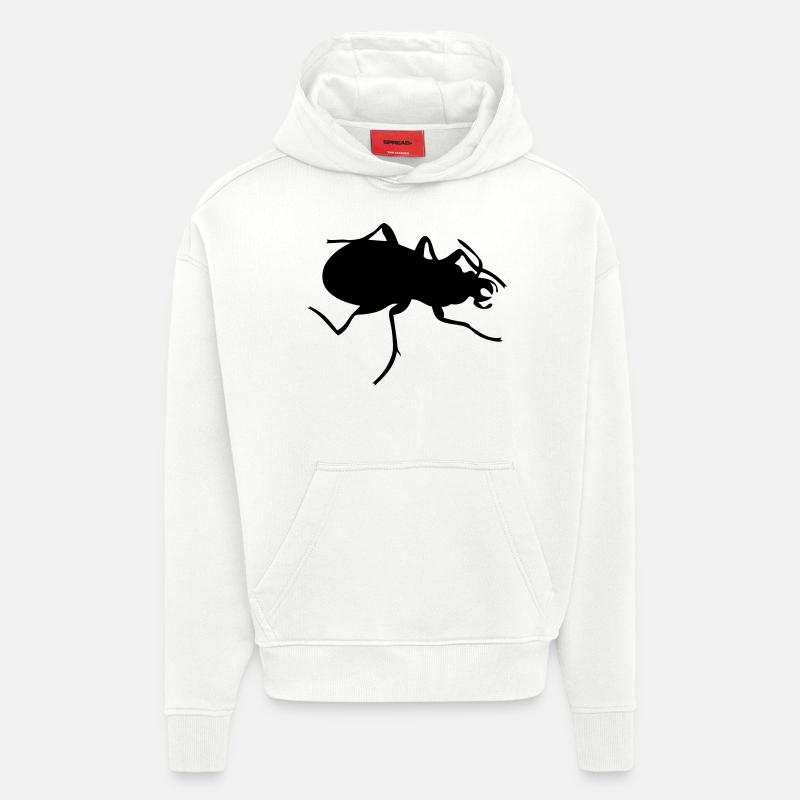 Beetle - Sweat à capuche bio épais oversize fabriqué en UE - OFF WHITE