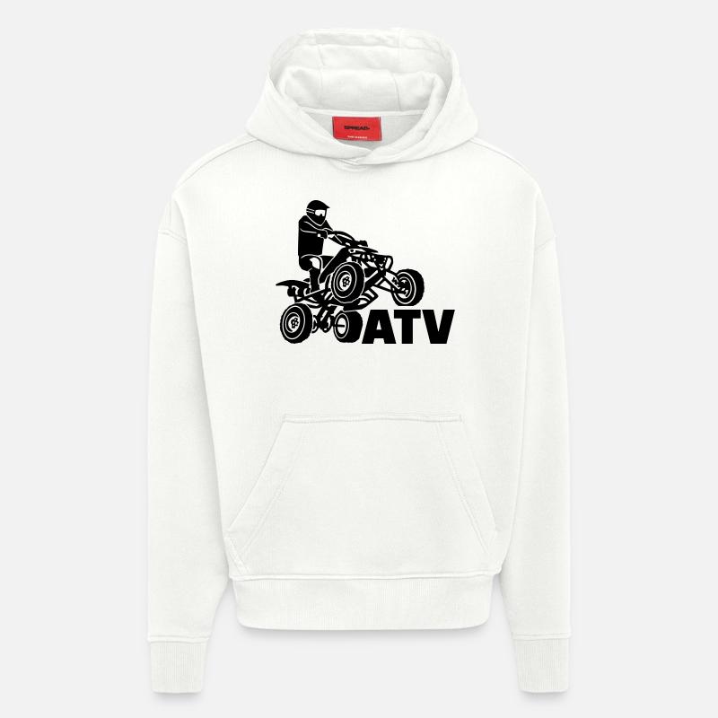 ATV - Sweat à capuche bio épais oversize fabriqué en UE - OFF WHITE