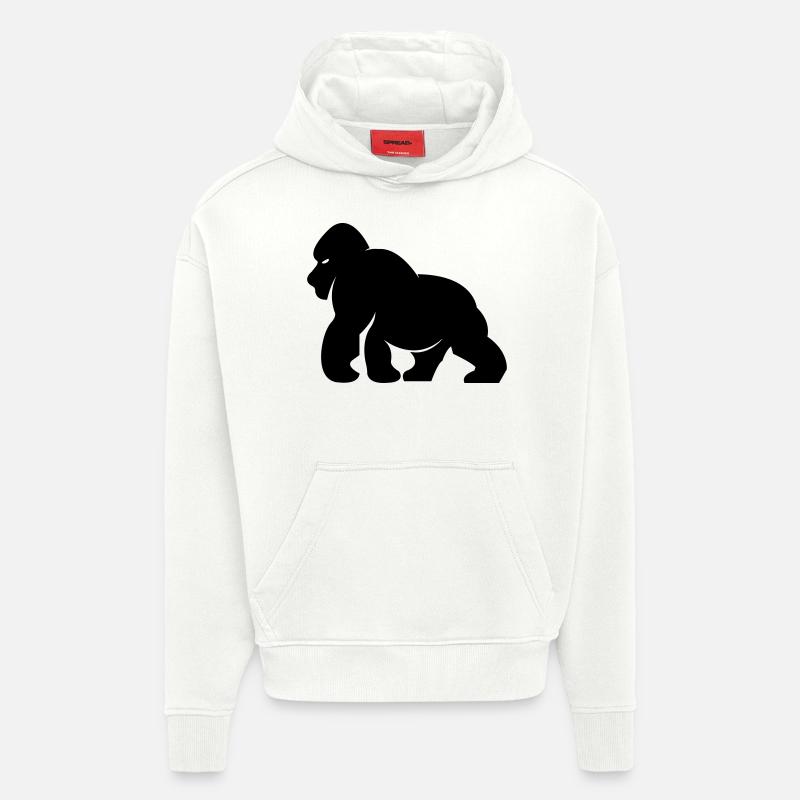 gorilla_01 - Hoodie- made by SPREAD  - OFF WHITE