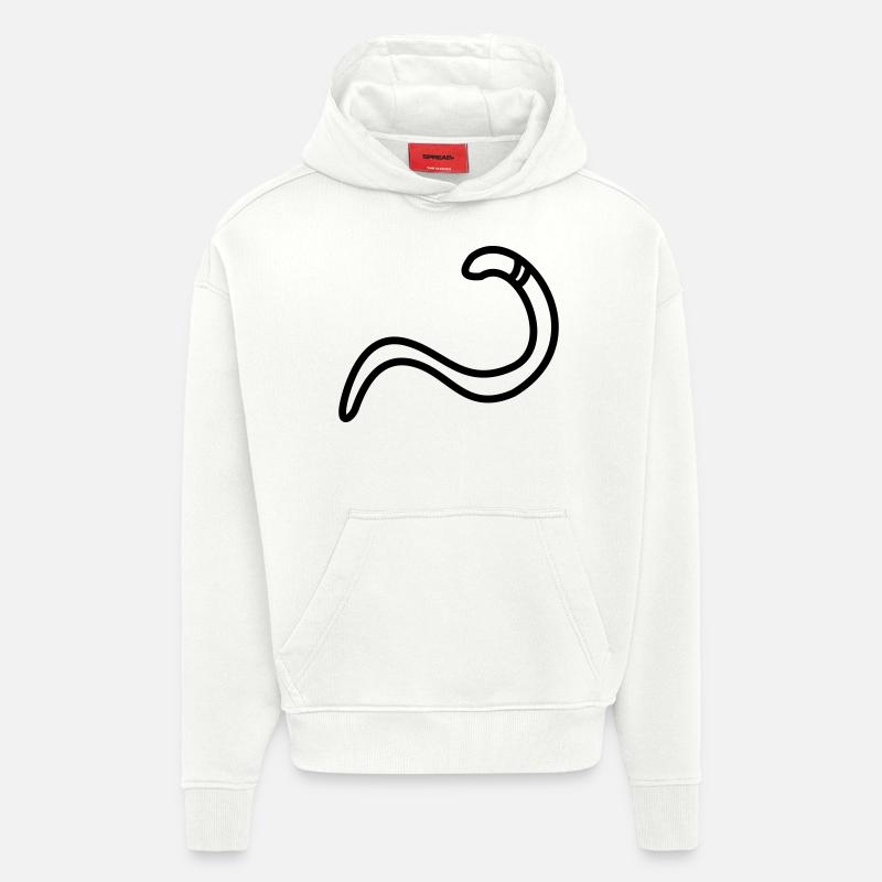 Vers - Sweat à capuche bio épais oversize fabriqué en UE - OFF WHITE