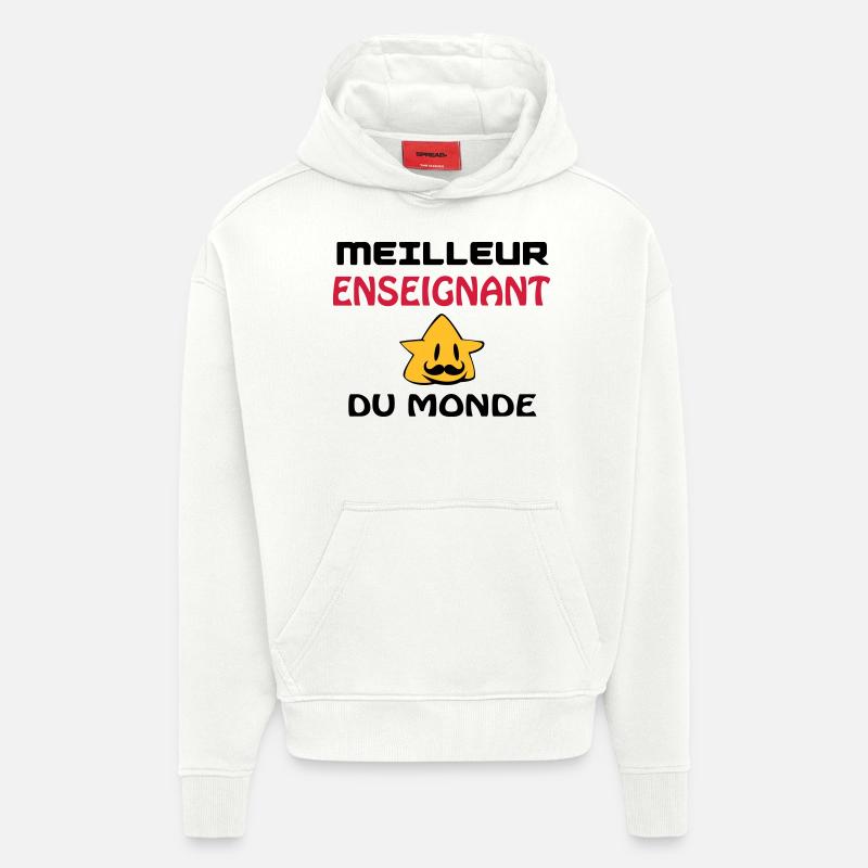 BESTER LEHRER DER WELT - Hoodie- made by SPREAD  - OFF WHITE