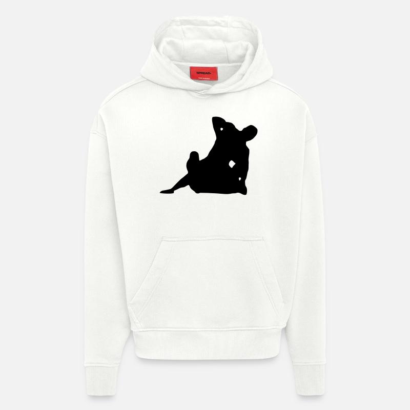 ground and pound - Sweat à capuche bio épais oversize fabriqué en UE - OFF WHITE