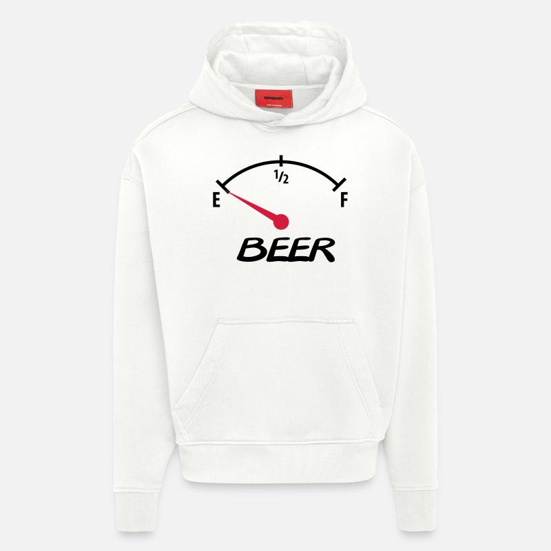 beer - Sweat à capuche bio épais oversize fabriqué en UE - OFF WHITE