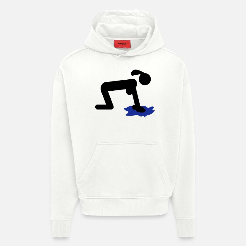 putzen putzfrau - Hoodie- made by SPREAD - OFF WHITE