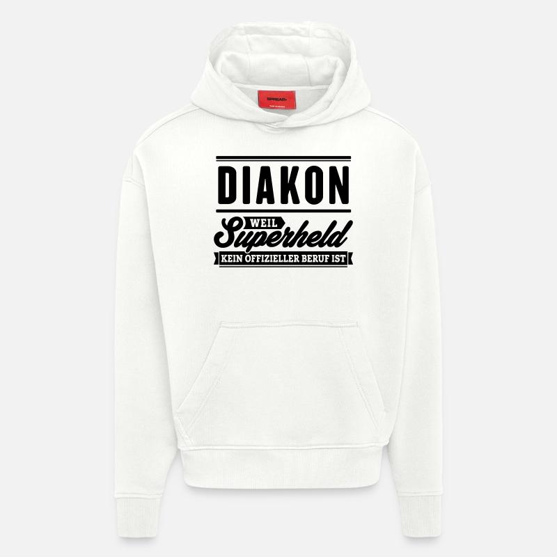 Superheld Diakon - Hoodie- made by SPREAD  - OFF WHITE
