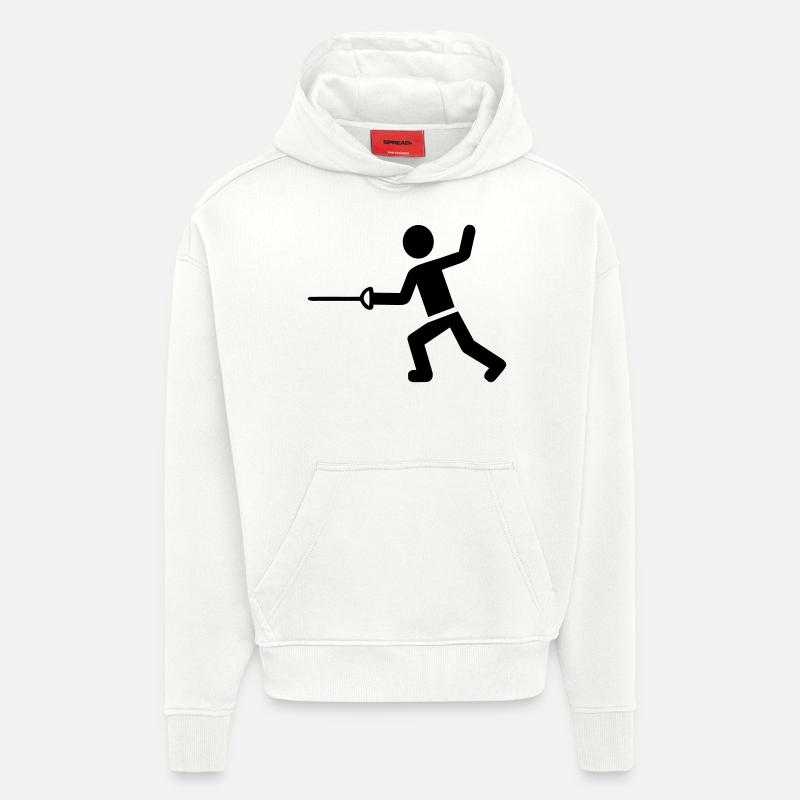 Fechten - Hoodie- made by SPREAD - OFF WHITE