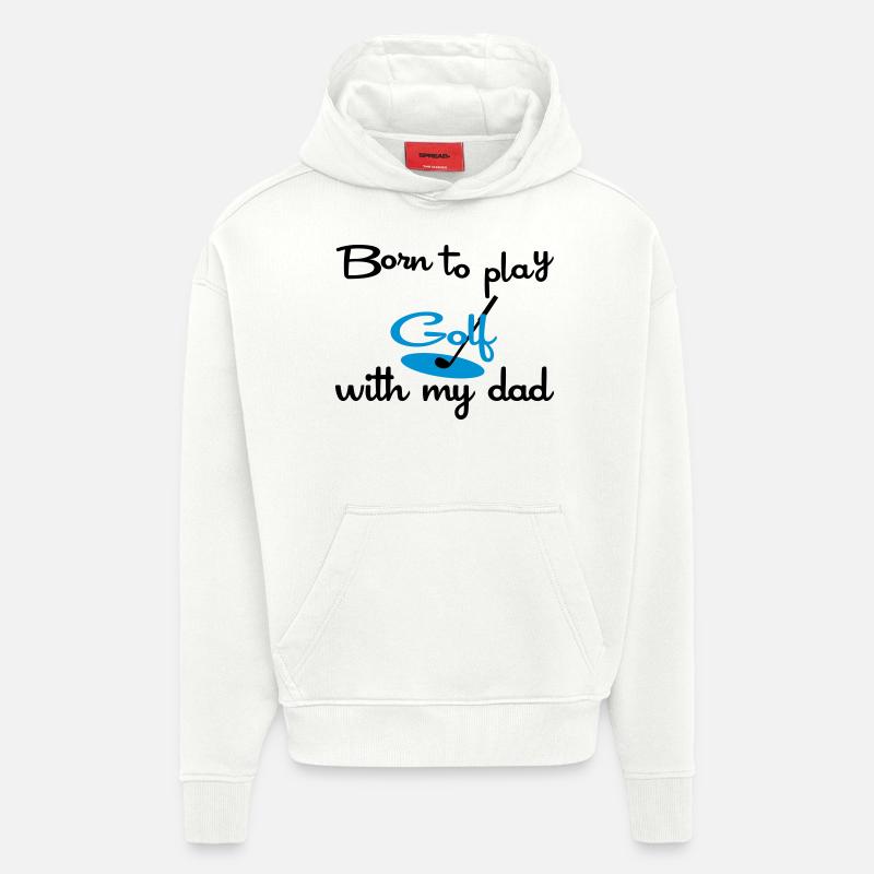 Énonciations drôles pour les golfeurs - Sweat à capuche bio épais oversize fabriqué en UE - OFF WHITE