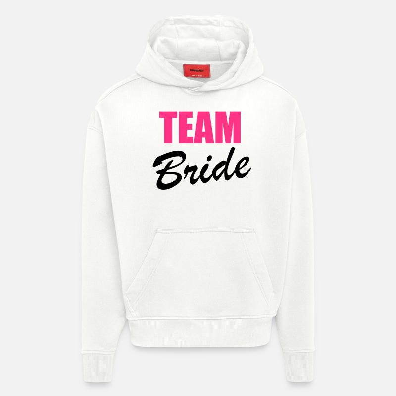 Team Bride - Sweat à capuche bio épais oversize fabriqué en UE - OFF WHITE