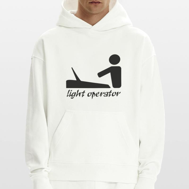 lightoperator_text Hoodie- made by SPREAD 