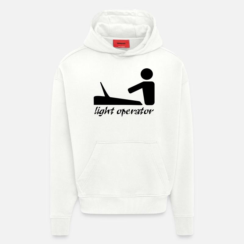 lightoperator_text - Hoodie- made by SPREAD  - OFF WHITE