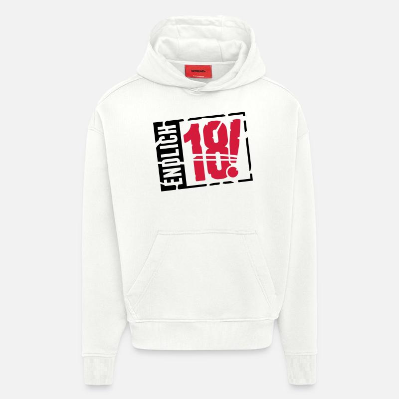 endlich_18_g2 - Sweat à capuche bio épais oversize fabriqué en UE - OFF WHITE